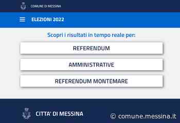 Consultazione Amministrative e Referendarie 2022: sezioni scrutinate e verifica Ufficio Centrale. » Comune di Messina - Comune di Messina