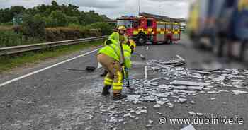 Dublin traffic: Drivers warned to avoid major road as truck loses load - as it happened - Dublin Live