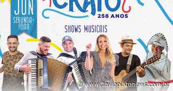 Crato comemora 258 nos com show com grandes atrações - Flavio Pinto News