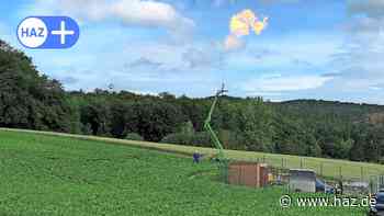 Sehnde: Nowega brennt Erdgas mit mobiler Fackel kontrolliert ab - HAZ