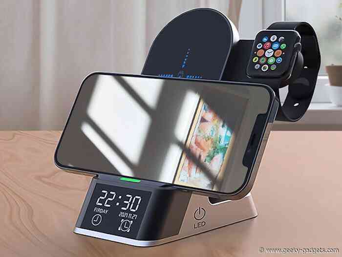 Deals: 6-in-1 Wireless Charger Stand with Time Clock & Alarm