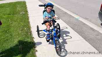 New adaptive bike for Mount Forest boy, thanks to local legion and Lion's Club - CTV News Kitchener