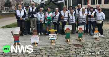 'Grootouders voor het klimaat' voeren actie in Leuven: "Zitten in met wereld waarin onze kleinkinderen opgroeien" - VRT NWS