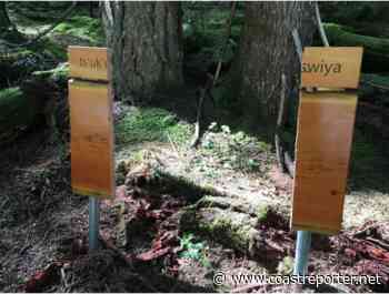 Elphinstone Logging Focus' Songbird forest sign cut in half. - Coast Reporter