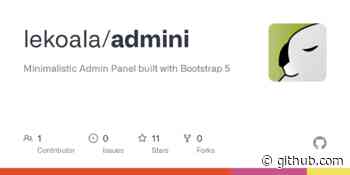 Admini - A minimalistic Admin Panel built with Bootstrap 5.2