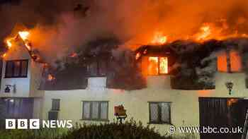 Firefighters tackle Braintree thatched cottage blaze