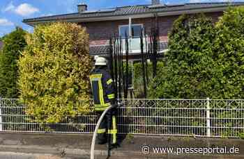 FW-ROW: Hecke gerät in Brand