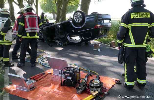 FW-DO: Unfallopfer vorbildlich durch Ersthelfer betreut // PKW landet bei Verkehrsunfall auf dem Dach