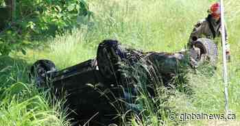 Woman airlifted after car, dump truck collide in Hamilton Township: Northumberland OPP - Global News