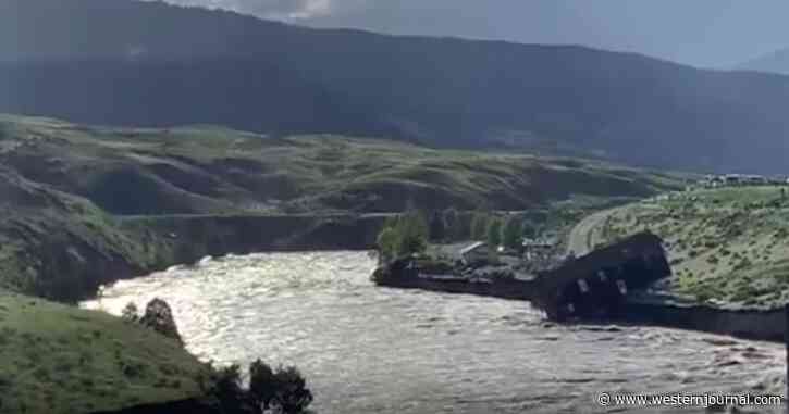 Yellowstone Park Completely Cut Off by Historic Floods, House Falls Into River and Floats Away