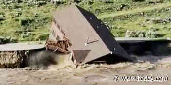 Dramatic video shows Montana house collapsing into Yellowstone River after record flooding