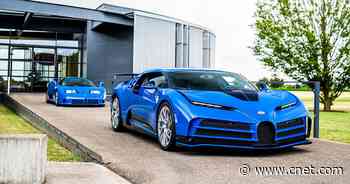 Bugatti Delivered the First Production Centodieci Hypercar in EB110 Blue     - CNET