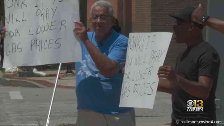 Organizer Holds Protest & Prayer Vigil At Baltimore Gas Station As Prices Rise Higher