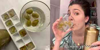 We Tried Freezing Olives In Ice Cube Trays For The Ultimate Martini Hack - Yahoo Life