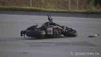 One dead after motorcycle accident in Langley - Global News