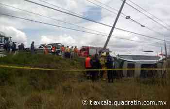 Atienden Bomberos accidente vial sobre la Apizaco-Tlaxco - Quadratín Tlaxcala