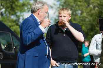 Jeremy Clarkson holds booze-up at a brewery to launch newest lager