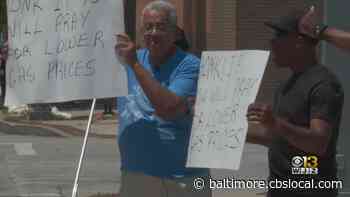 Organizer Holds Protest & Prayer Vigil At Baltimore Gas Station As Prices Rise Higher - CBS Baltimore
