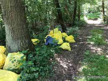 Verl, vermutlich aus einem Imbissstand, große Menge Müll in der Natur entsorgt, Gütsel Online, OWL live - Gütsel