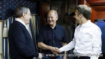 Scholz, Macron und Draghi mit Sonderzug in Kiew eingetroffen 