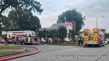 Firefighter hurt after falling through floor in Chesapeake house fire