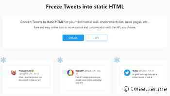 Tweetzer.me - Freeze Tweets into static and customizable HTML