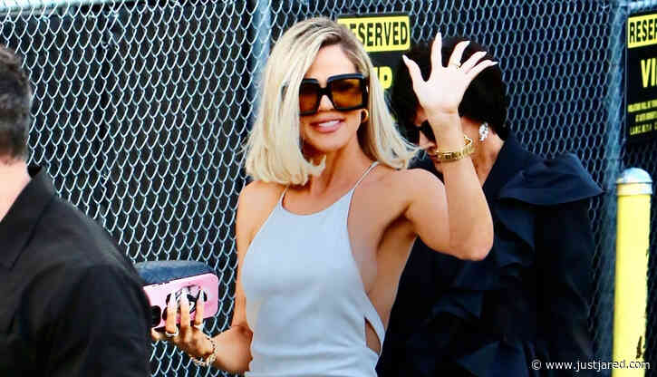 Khloe Kardashian Bares Side-Boob in White Jumpsuit at 'Kardashians' FYC Event with Kendall & Kris Jenner