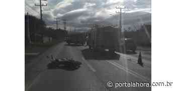 Acidente em avenida movimentada deixa motociclista de 18 anos ferido em Imbituba - Portal AHora