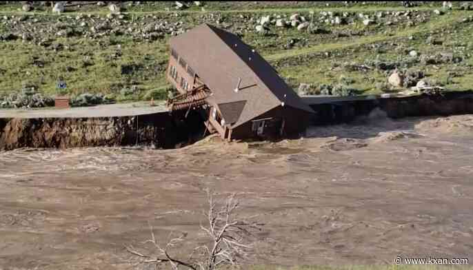 Incredible video captures house falling into Yellowstone River