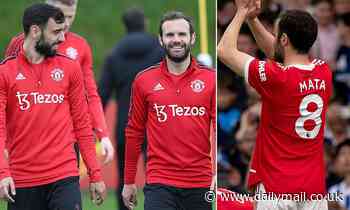 Bruno Fernandes' wait for Manchester United's No 8 shirt nears an end as Juan Mata leaves the club - Daily Mail