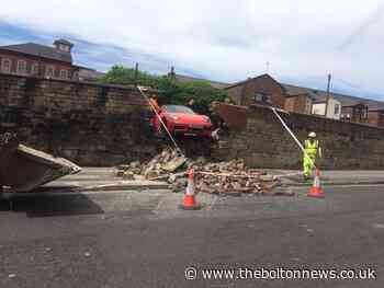Porsche car crashes through Genting Casino Bolton car park wall