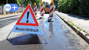 Dresden: Quohrener Straße wegen Wasserrohrbruch geflutet - Dresdner Neueste Nachrichten