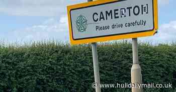 Cheeky vandals target Camerton sign - Hull Live