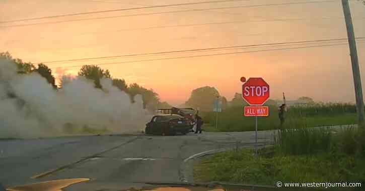 Officers Save Driver and Passenger from Burning Car: 'Things Could Have Gone Much Worse'