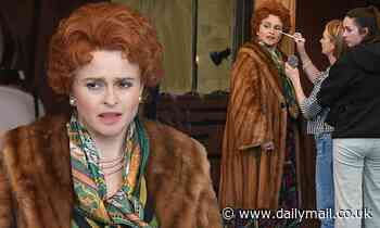 Helena Bonham Carter transforms into Crossroads icon Noele Gordon to film ITV's Nolly in Stockport - Daily Mail