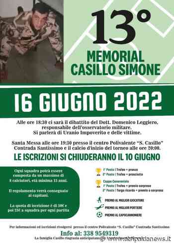 Stasera al via la XIII edizione del “Memorial Simone Casillo” - Atripalda News