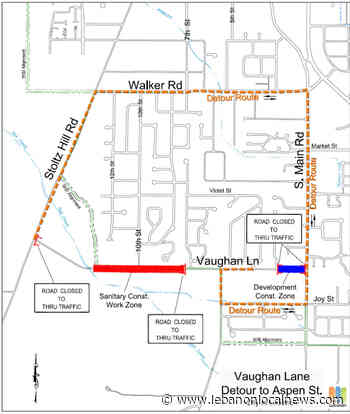 Portion of Vaughan Lane to close for work - lebanonlocalnews.com