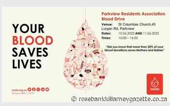 Please join us in saving lives - Rosebank Killarney Gazette