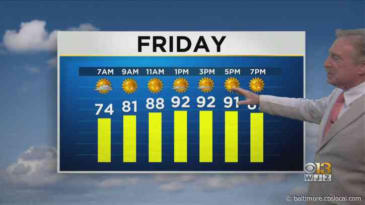 Maryland Weather: Central Maryland Spared By Storms Thursday, Hot & Sunny Friday