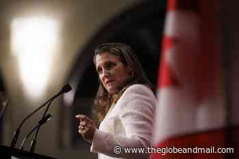 Ottawa addressing inflation challenge on several fronts, including through fiscal restraint, Chrystia Freeland says - The Globe and Mail
