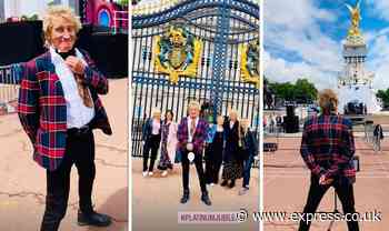 Rod Stewart and Penny Lancaster kick off Jubilee celebrations with Buckingham Palace visit - Express
