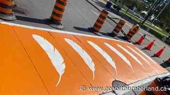 Cobourg's '7 Feathers' crosswalk repair continues - 93.3 myFM