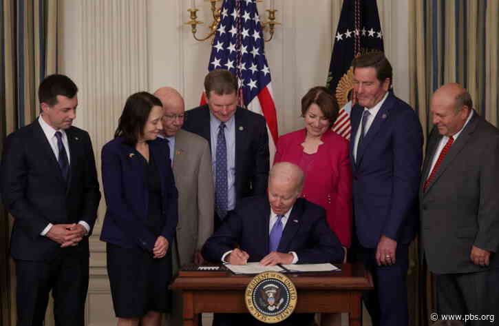 WATCH: Biden signs new shipping law he says will cut consumer costs - PBS NewsHour