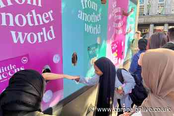 Little Moons billboard makes visitors reach for the sky