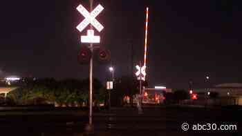 Man hospitalized after being hit by train in downtown Fresno