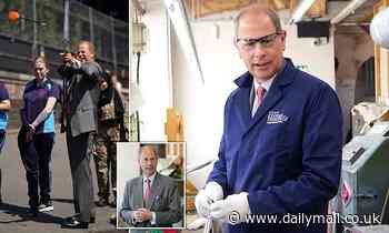 Prince Edward watches Commonwealth Games medals being minted - Daily Mail