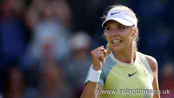 Katie Boulter reaps rewards for hard work before Caroline Garcia win - Ealing Times