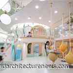 Chinese adventure playground with waterfall and wind-eroded desert