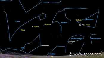 The moon begins monthly tour of planets early Saturday. First stop, Saturn!