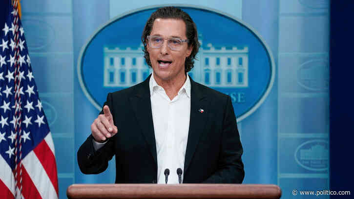 Matthew McConaughey lobbies up for gun push - POLITICO